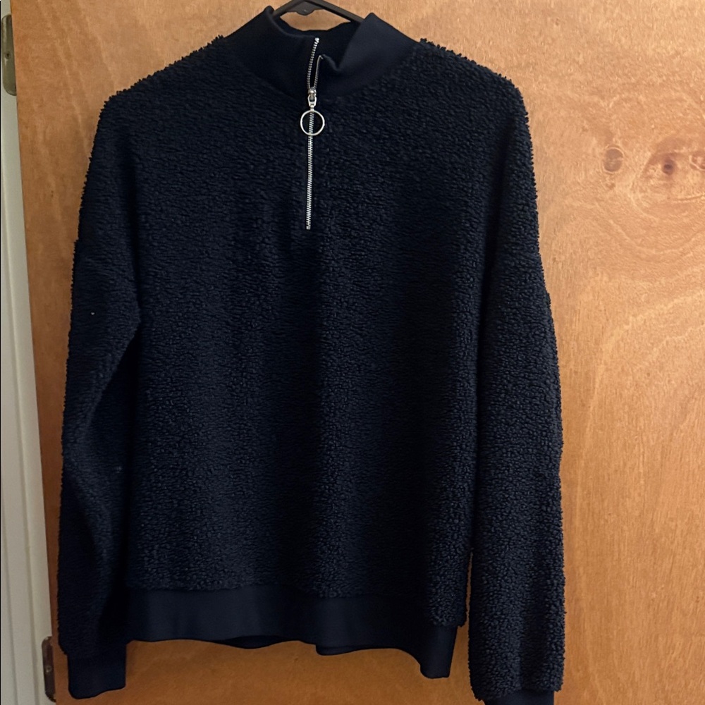 Cozy Black Zip-Up Sweater